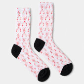 Chaussette Design de coeurs rouges créatifs (Droite)