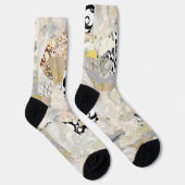 Chaussette Design de collage abstrait élégant neutre (Droite)