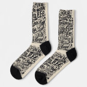 Chaussette Design de texte / chaussettes de mode Cool (Gauche)