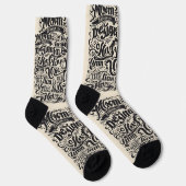 Chaussette Design de texte / chaussettes de mode Cool (Droite)
