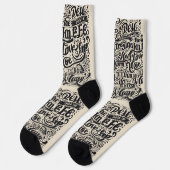 Chaussette Design de texte / chaussettes de mode Cool (Gauche)