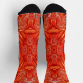 Chaussette Design délicat de la plume fractée - rouge (Haut)