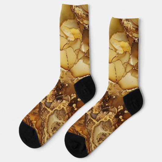 Chaussette Design en marbre doré créatif (Gauche)