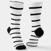 Chaussette Design en rayures blanches et noires (Angulaire)