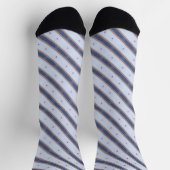 Chaussette Design en rayures bleu et blanc (Haut)