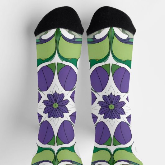 Chaussette Design floral Abstrait coloré (Haut)