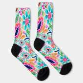 Chaussette design floral paisley (Droite)