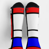 Chaussette Design géométrique Art moderne inspiré par Mondria (Haut)