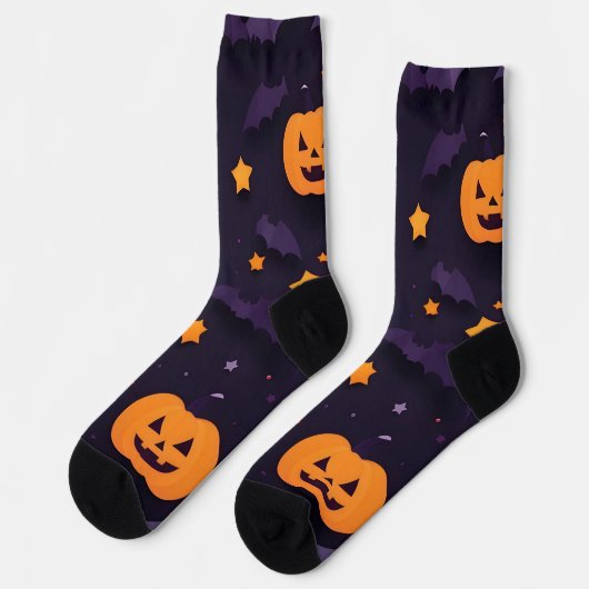 Chaussette Design Halloween Abstrait (Gauche)