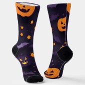 Chaussette Design Halloween Abstrait (Angulaire)