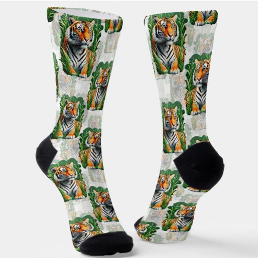 Chaussette Design Motif de tigre