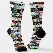 Chaussette Design Motif décoratif des rayures de Noël (Angulaire)