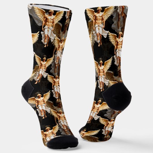Chaussette Design Motif des Anges d'or céleste (Angulaire)