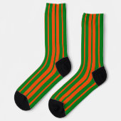 Chaussette Design Motif Orange Green (Gauche)