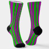 Chaussette Design Motif violet vert élégant rayures