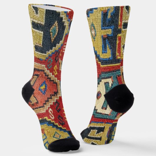 Chaussette Design unique de tapis Kilim antique (Angulaire)
