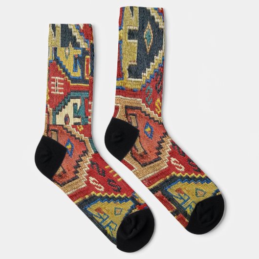Chaussette Design unique de tapis Kilim antique (Droite)