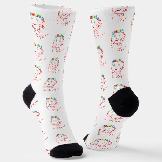 Chaussette Design Your Own Custom Socks with Your Child's Art (Angulaire)