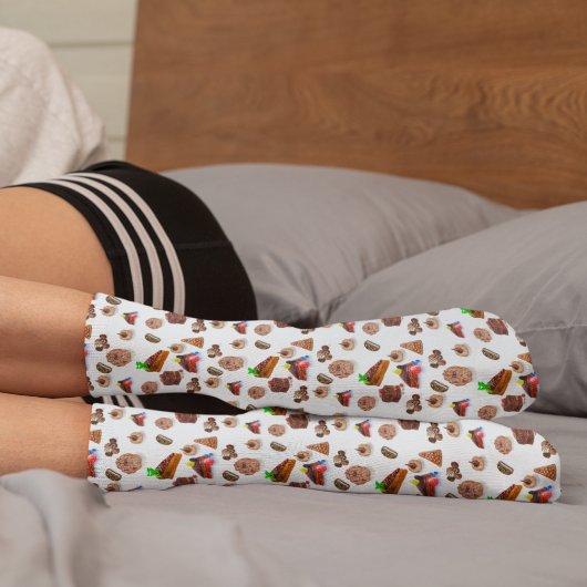 Chaussette Desserts au chocolat à l'aquarelle délicieux