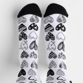 Chaussette Dessin adorable de Black Heart Scribble (Haut)