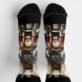 Chaussette Dessin aquarelle MotoBikers (Haut)