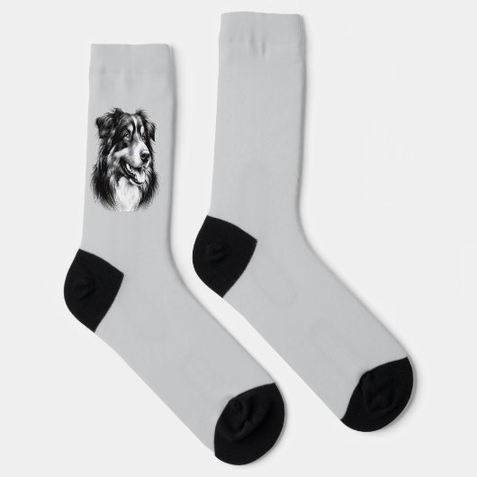 Chaussette Dessin Australian Shepherd (Droite)