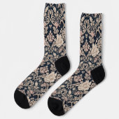 Chaussette Dessin de dentelle florale sophistiqué et complexe (Gauche)
