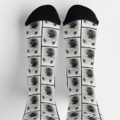 Chaussette Dessin de Keeshond Chiot Kees Mignon Dessin Origin (Haut)