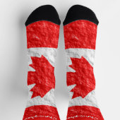Chaussette Dessin du drapeau canadien (Haut)