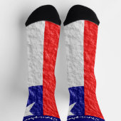 Chaussette Dessin du drapeau chilien (Haut)