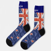 Chaussette Dessin du drapeau de la Nouvelle-Zélande (Gauche)