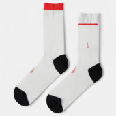 Chaussette dessin d'un oiseau avec des fleurs dessus (Gauche)