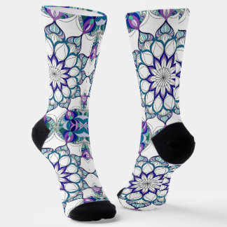 Chaussette Dessin floral abstrait sur