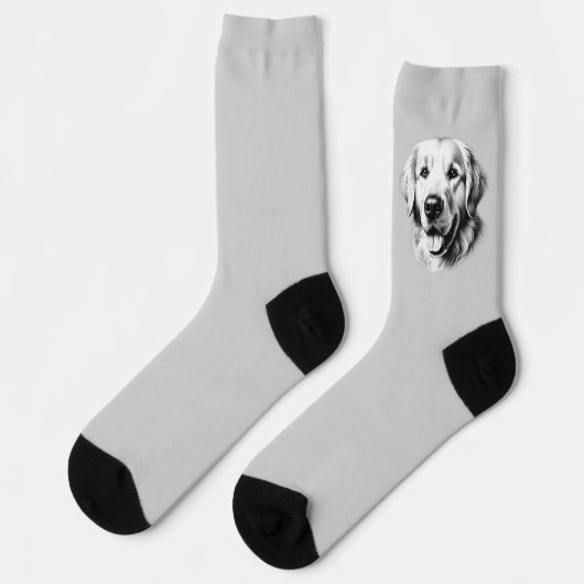 Chaussette Dessin Golden Retriever (Gauche)