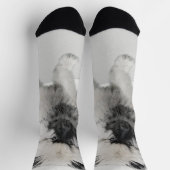 Chaussette Dessin Keeshond Chiot - Joli dessin original Chien (Haut)