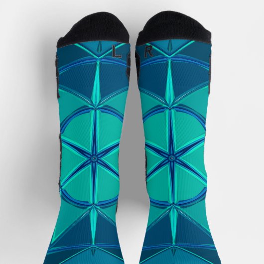 Chaussette Dessin Mandala Blue (Haut)