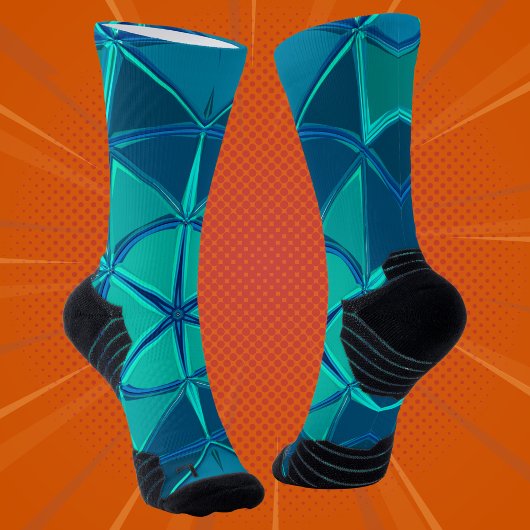 Chaussette Dessin Mandala Blue