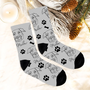 Chaussette Dessin personnalisé à la main du chien du Labrador