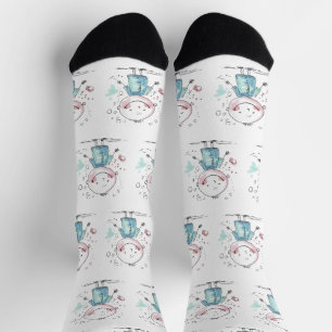 Chaussette dessin personnalisé d'enfants