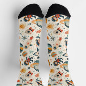Chaussette Dessins d'espace sur blanc (Haut)