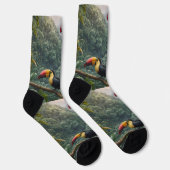 Chaussette Deux Oiseaux Toucans Tropicaux, (Droite)