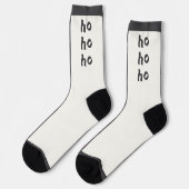 Chaussette Deux sockets faciales, texte et bandes (Gauche)