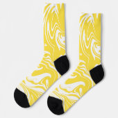Chaussette Déversement - Citron jaune et blanc (Gauche)