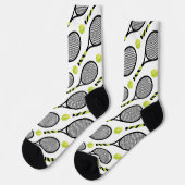 Chaussette 🎾 Diagonal Noir et vert tennis 🎾 blanc (Gauche)