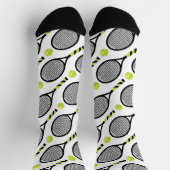 Chaussette 🎾 Diagonal Noir et vert tennis 🎾 blanc (Haut)