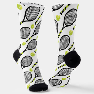 Chaussette 🎾 Diagonal Noir et vert tennis 🎾 blanc