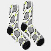 Chaussette 🎾 Diagonal Noir et vert tennis 🎾 blanc (Droite)