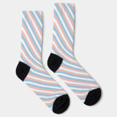 Chaussette Diagonale rose, bleu et blanc (Droite)