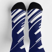 Chaussette Diagonales - Bleu et Blanc (Haut)