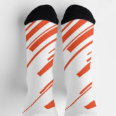 Chaussette Diagonales en orange et blanc (Haut)